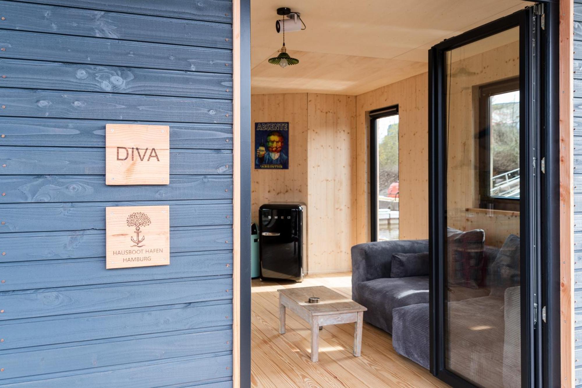 Komfort-Hausboot Diva Mit Kamin Hamburg Eksteriør bilde